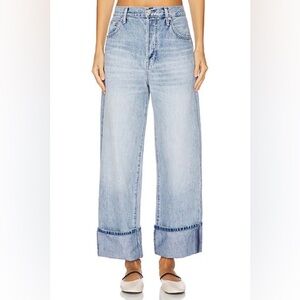 Ryder High Rise cuffed straight jeans in Essex wash